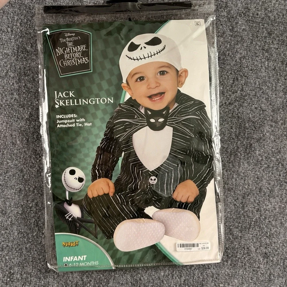 Jack‎ Skellington Nightmare Before Christmas Halloween Costume Infant 6-12M